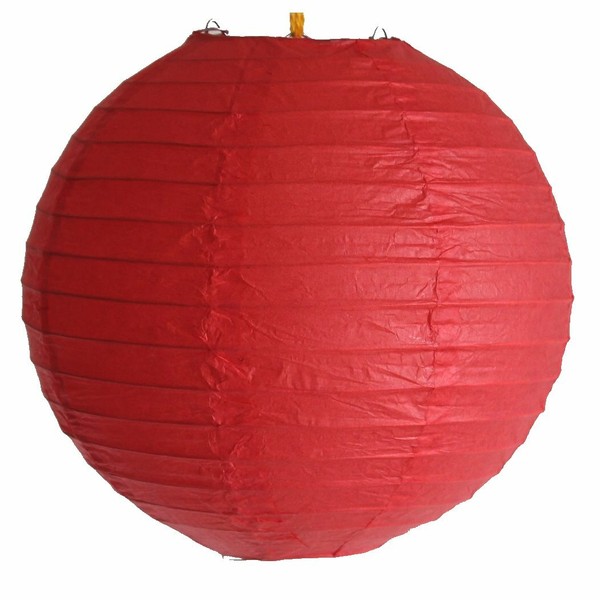 500, Lampion 1 Stk Papier Rot Rund Ca 20 Cm Ø China Lampe Laterne-image