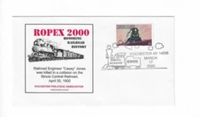 U.S. 2000 Cover "Honoring Railroad History" ROPEX 2000 Rochester NY