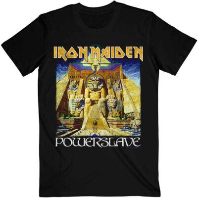 Iron Maiden 'Powerslave World Slavery Tour 1984' Black T shirt