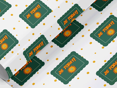Personalisiertes Retro Geburtstag Geschenkpapier, Geschenkpapier, beliebiger Name, beliebiger Wortlaut