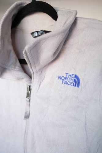 The North Face Girls White Full Zip Fleece Jacket Sz XL Pockets Thermal Outdoors - Picture 5 of 8