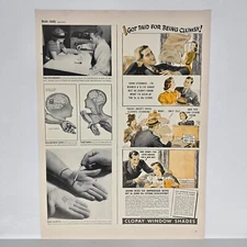 1940 Clopay Window Shades Vintage Ad Shademore Household Decor Blinds Home