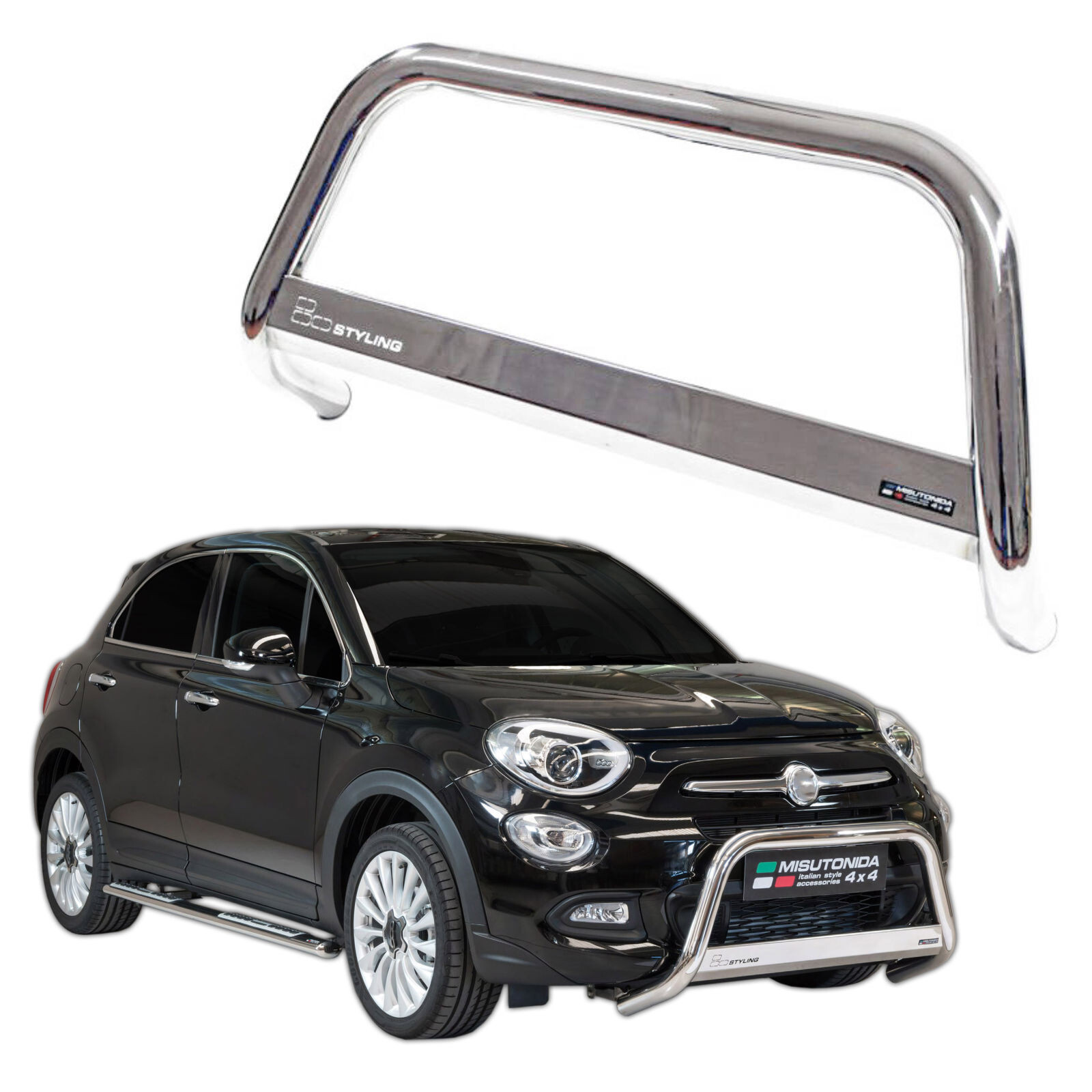 Pare buffle protection avant Fiat 500X 2013-2015 anti-choc en acier