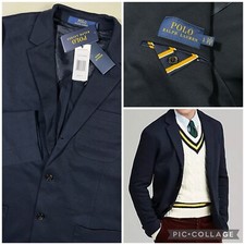 Polo Ralph Lauren Men L Ponte Knit Classic Fit Blazer Aviator Navy Blue NWT 328