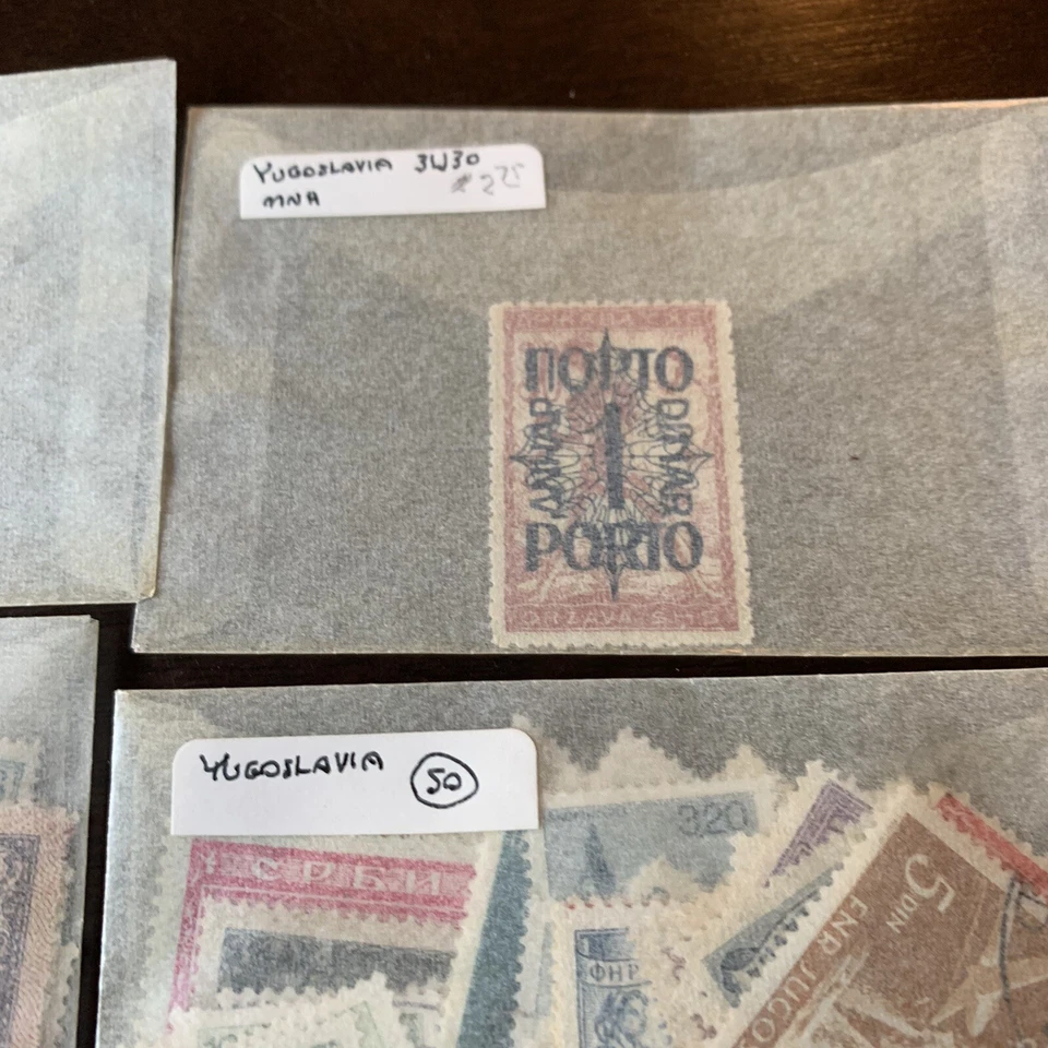 SELLOS DE YUGOSLAVIA EN CRISTALINAS COMO NUEVOS, USADOS, SOBREIMPRESIONES Foto 3 de 4