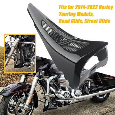 Vivid Black Chin Spoiler Scoop For Harley Street Glide Special FLHXS 2014-2023