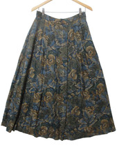 Sz 12 Vtg 90 Prairie Skirt Maxi All Week Long Pleated Academia Flare Boho Modest