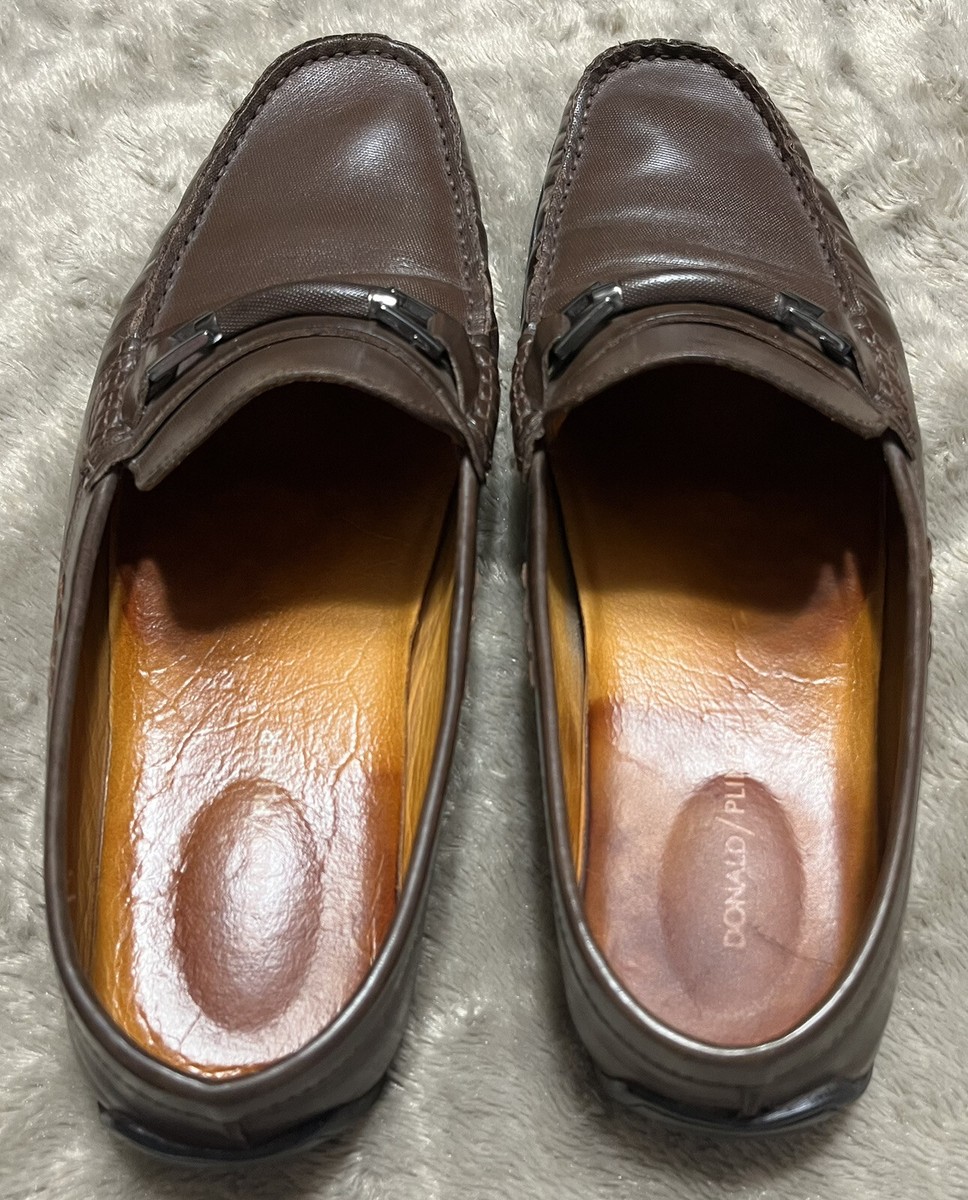 Donald pilner Imari Loafer size 12 Donald Pliner Imari Brown Leather Horse Bit Moccasin Driving  main image 3