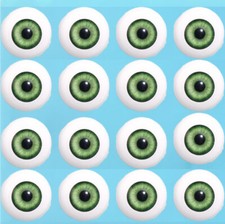 8x24mm Reborn Baby Half Round Acrylic Eyeballs For BJD OOAK Doll Eyes DIY Crafts