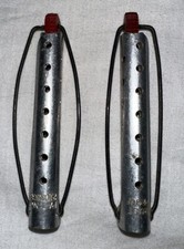 Tip Top Hair Curlers Permanent Rods Silver Aluminum Metal Clips Vtg Lot of 2 USA