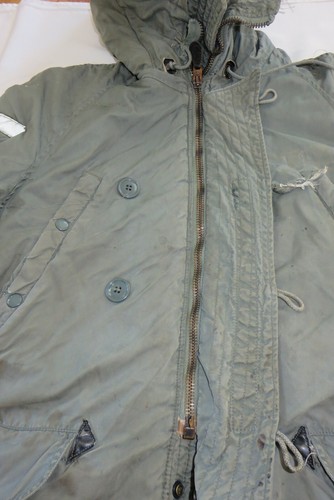 Vintage USGI Jacket Flying Parka w/ Fur Trim Hood Stock #8415-899-0374 Men Small - Picture 3 of 24