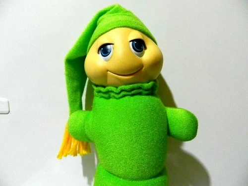 GLO GLOW WORM  STUFFED ANIMAL PLUSH BRAND TOP TOYS 80'S IN BOX