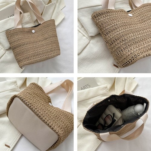 Large Capacity Travel Vacation Casual Bag for Women Girl Black/Beige/Khaki - Picture 5 of 9