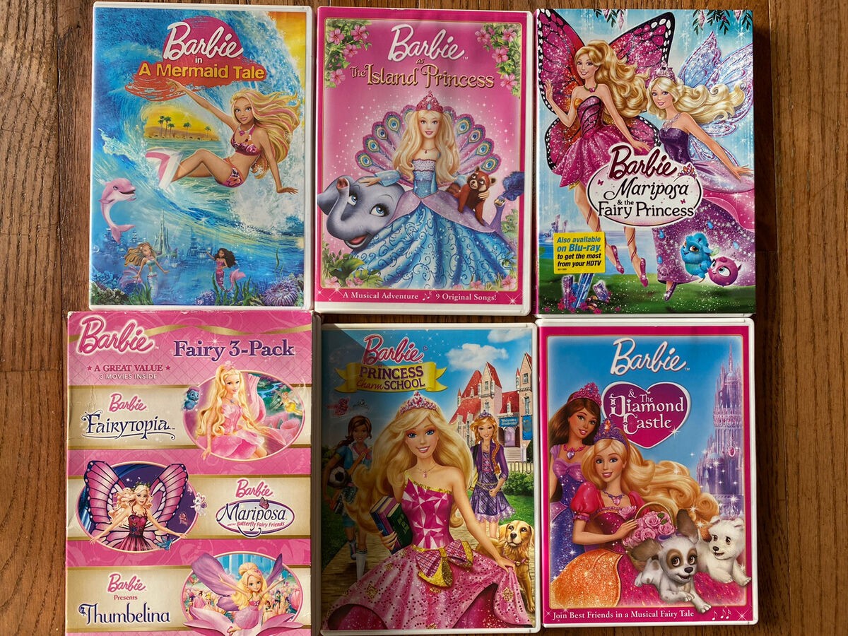 Lot 8 Barbie Children DVD's: Barbie Movies