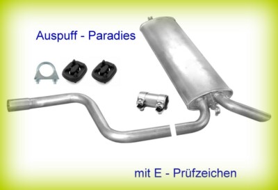 Endschalldämpfer Auspuff für Mercedes Benz S124 200 T D & 250 T D T-Modell + Kit