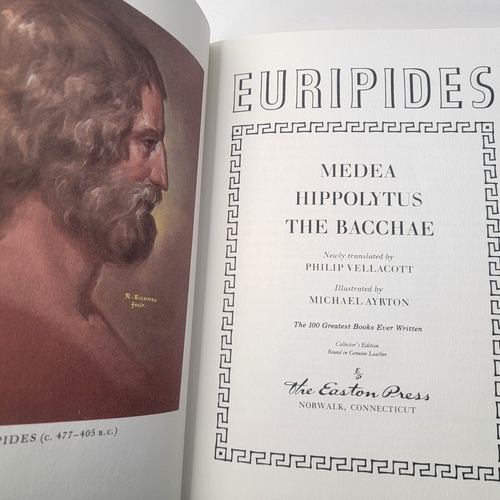 EURIPIDES Medea Hippolytus The Bacchae Easton Press Collector's Ed 1980 Leather - Picture 6 of 8