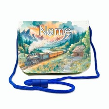 Brustbeutel Kinder Zug Name | Geldb&ouml;rse zum Umh&auml;ngen | personalisiert