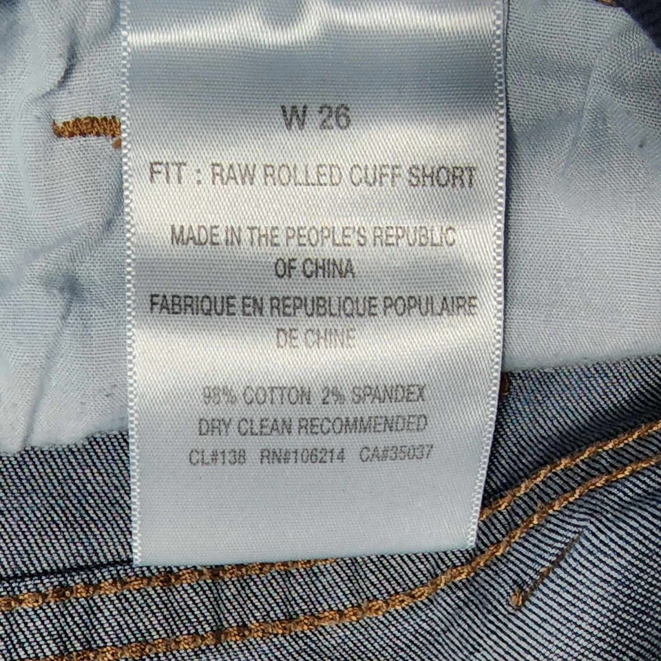 Pantalones Cortos Joe’s Jeans Para Mujer Talla 26 Crudo Enrollado Puños Cortos Tiro Bajo Denim Foto 2 de 4