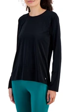 IDEOLOGY Active Perforated Tie-Back Long-Sleeve Top sz XS X-Small Deep Black