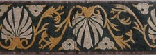 Fleur De Lys Artwork Border Marble Mosaic