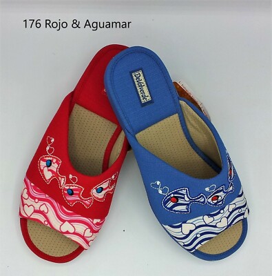 Ladies Slipper DeValverde 176 Fish Rojo Aguamar (Red Light