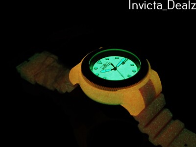 Invicta Men 52mm GRAND PRO DIVER III ANATOMIC NEON-GLOW Red Case Strap SS Watch