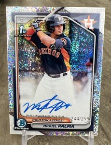 2024 Bowman Chrome - MIGUEL PALMA - 1st Prospect Auto - Speckle /299 - ASTROS