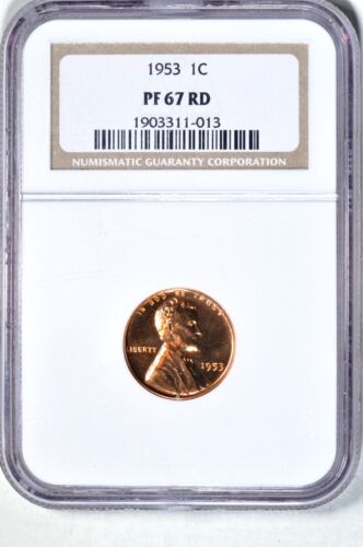 1953 1C Lincoln Wheat Cent NGC PR67RD #1-013 - Picture 3 of 3