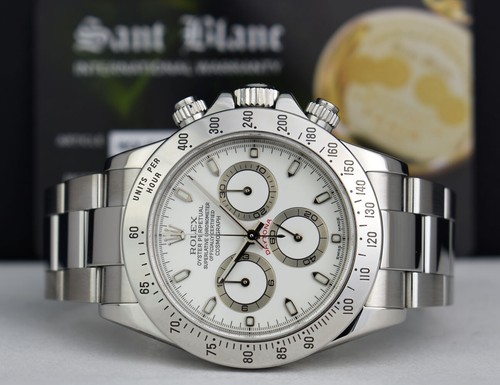 ROLEX - Vintage 40mm Stainless Steel DAYTONA White Index Dial 116520 SANT BLANC - Picture 4 of 10