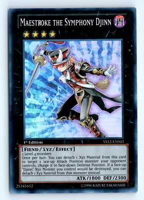 Yu-Gi-Uh Maestroke the Symphony Djinn YS12-EN043 Starter Deck Xyz Symphony  LP | eBay