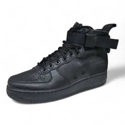 Nike SF Air Force 1 Mid Triple Black Trainers Boots (917753 005) | eBay UK