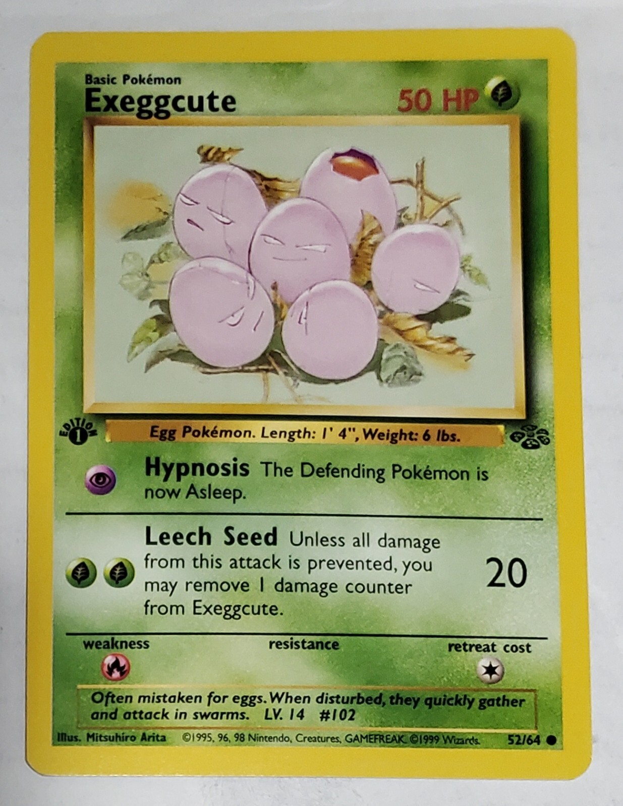 Exeggcute 1st Edition 52/64 Jungle Pokemon NM