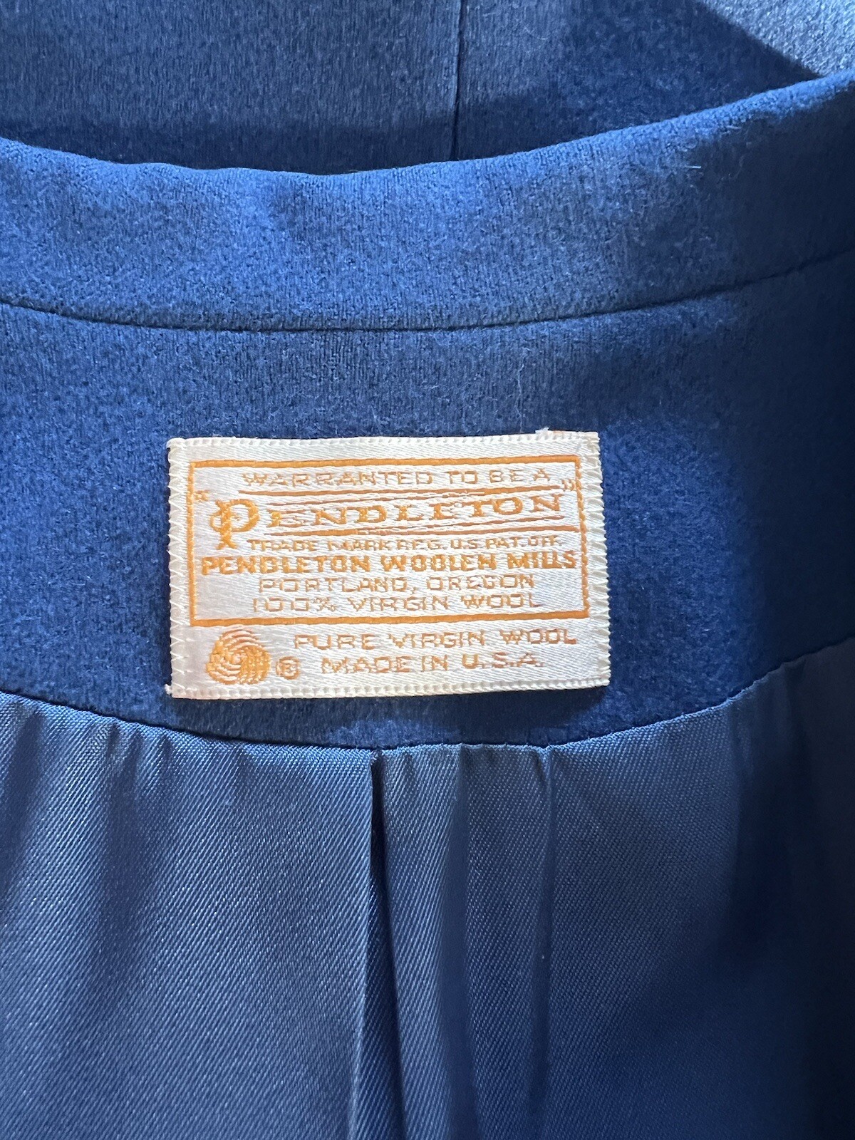 Vintage Pendleton Lined Wool 2-button Cobalt Blue… - image 11