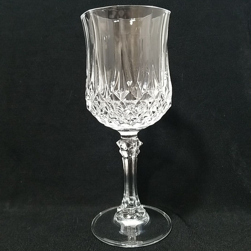 Cristal D'Arques-Durand Longchamp bicchiere da vino trasparente 61/2" soffiato a mano 53/4 oz Francia