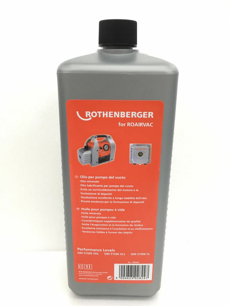 OLIO MINERALE SPECIFICO PER POMPA VUOTO CONDIZIONATORE ROAIRVAC LT 1 (25168)