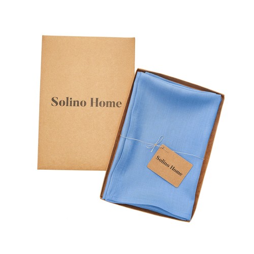 Solino Home Linen Dinner Napkins Square Set of 4 for Fall Solid, Fete 20x20 In - Picture 79 of 155