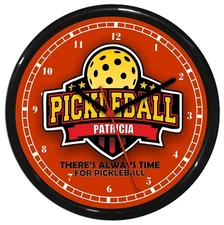 Personalized Wall Clock There's Always Time For Pickle Ball Pickleball 0724