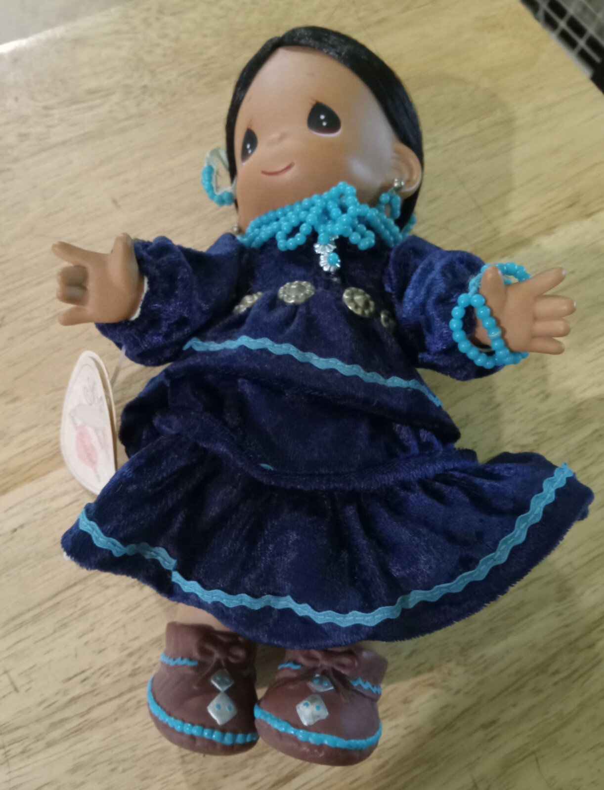 Precious Moments Doll Silver Moon Indian Family Native Ameri