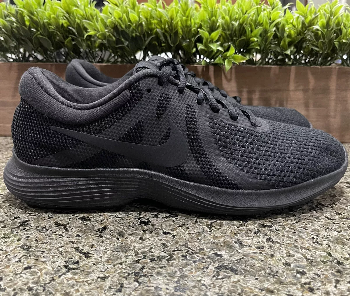 Nike Revolution 4 Triple Black Running Shoes 908988-002 Men's Size