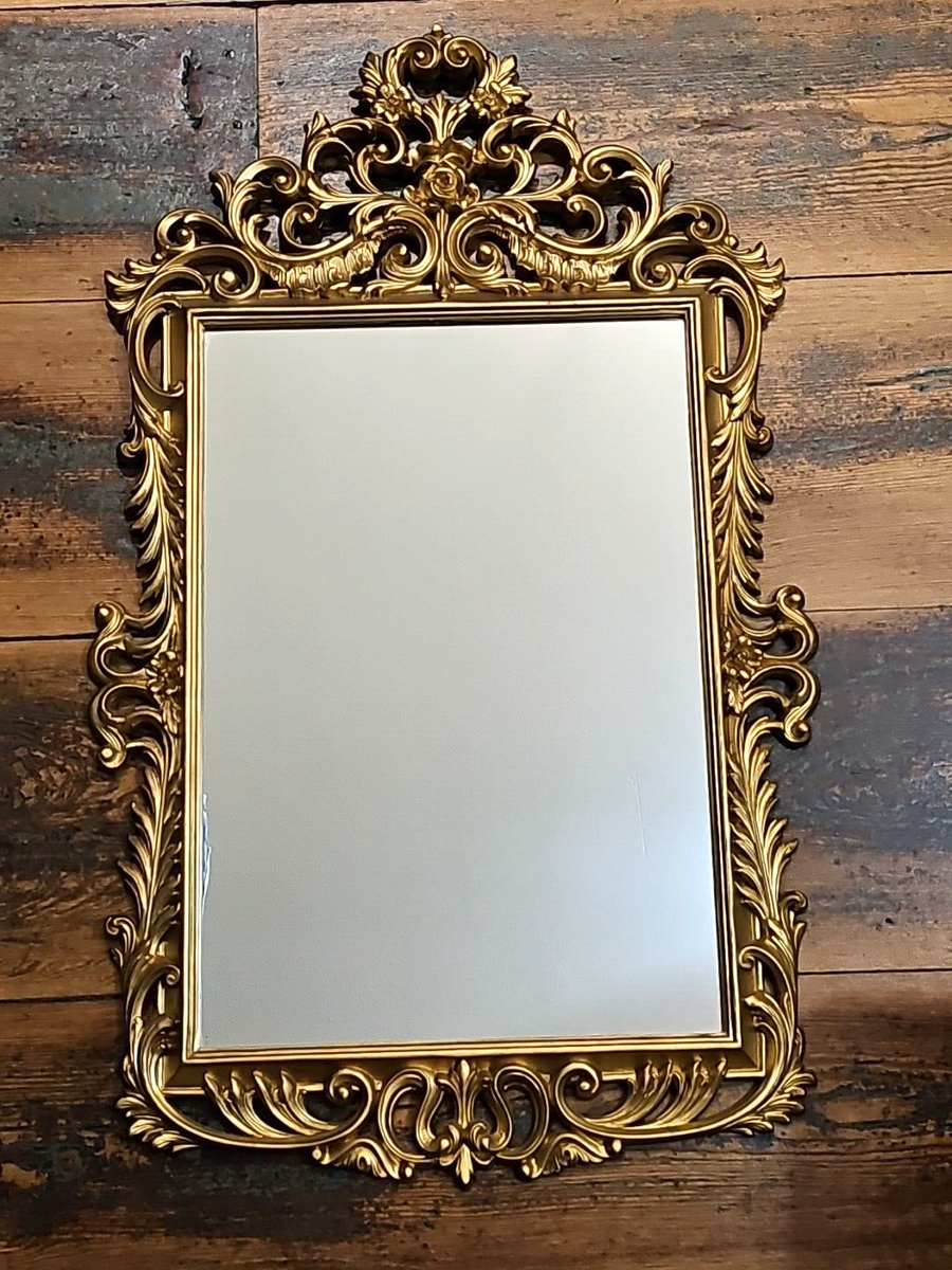 VTG Burwood Gold Wall Mirror Hollywood Regency 31” x 19 VTG Burwood Gold Wall Mirror Hollywood Regency 31” x 19