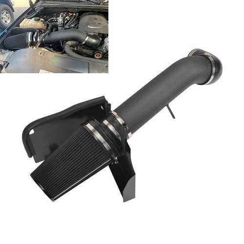 GMC Sierra Intake 4" Black Cold Air Intake Kit With Heat Shield For 99-06 GMC/Chevy 4.8L, 5.3L, 6.0L V8 4 In Universal Cold Air Intake Kit - Foto 12