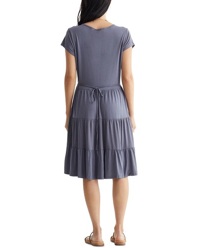 lucky brand printed tiered babydoll dress