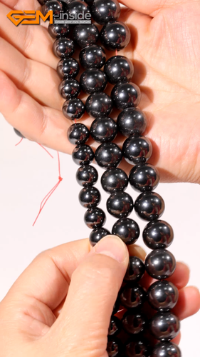 Natural Black MaMgnetic Hematite Round Ball Beads For Jewelry Making 2mm-16mm  - Video 1 of 1