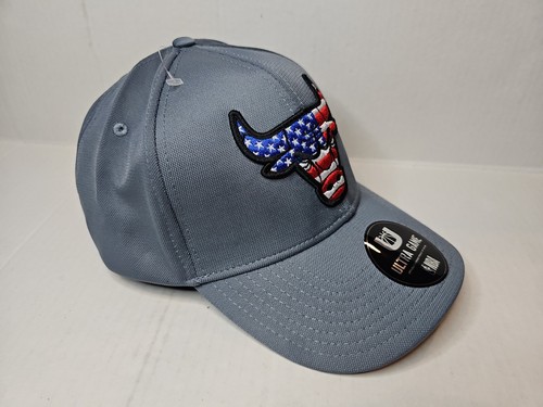 Chicago Bulls NBA USA Flag Ultra Game Gray Hat Cap One Size Fits Most NEW NWT - 第 3/5 張圖片