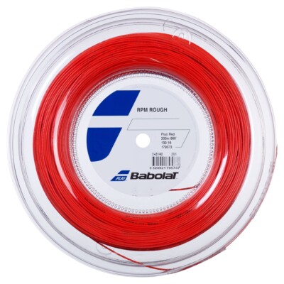 Babolat RPM ROUGH 16 1.30mm (Fluo Red) 660ft 200m Reel Tennis String