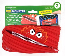 ZIPIT TALKING MONSTAR RED PENCIL POUCH CASE "VOLT"  DOWNLOAD FREE APP  NEW