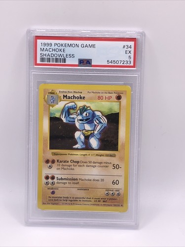 Machoke (Shadowless) graded PSA 5 for sale on eBay