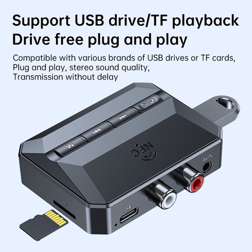 Ricevitore Bluetooth 5.3 Adattatore Audio Stereo Wireless Jack Da 3 5 Mm Aux ☆ - Afbeelding 7 van 18