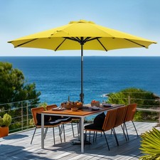 9 FT Patio Umbrellas Outdoor Table Market Umbrella with Push Button Tilt/Cran...