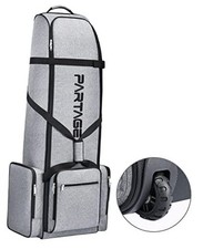 Golf Travel Bag with Wheels,Golf Travel Case for Airlines -Black Gray